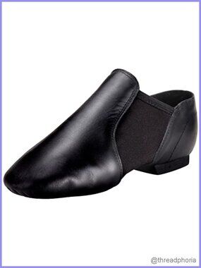 Leather Upper Jazz Dance Slip-On Shoe Split Sole